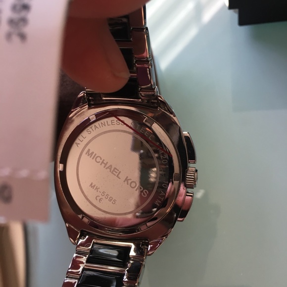 New in box Michael Kors black shell Watch